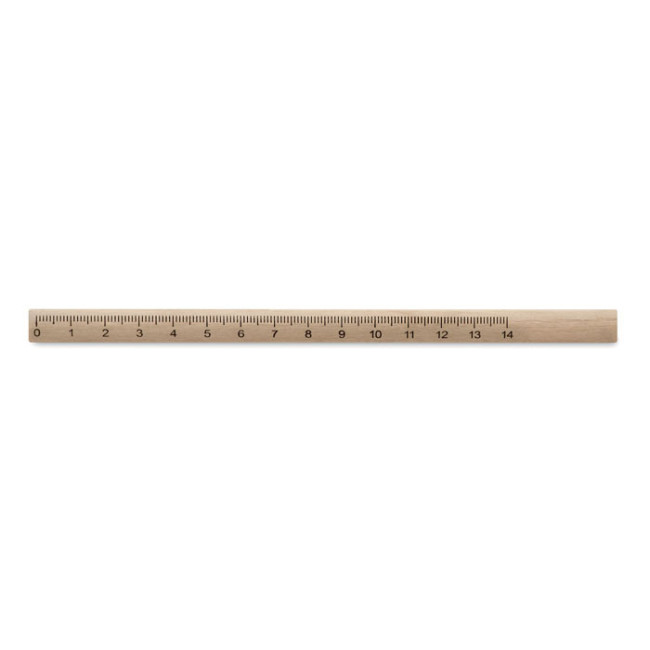 Crayon de charpentier en bois avec règle 14 cm 