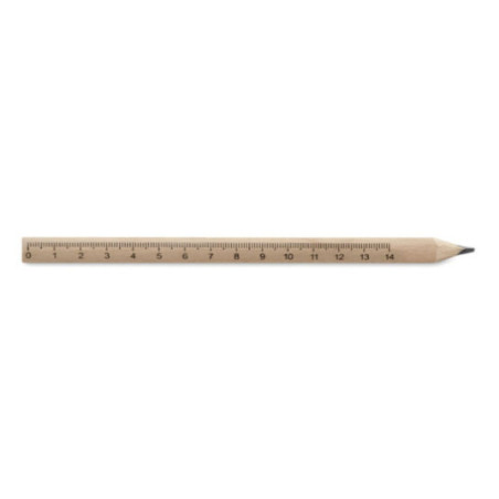 Crayon de charpentier en bois avec règle 14 cm 