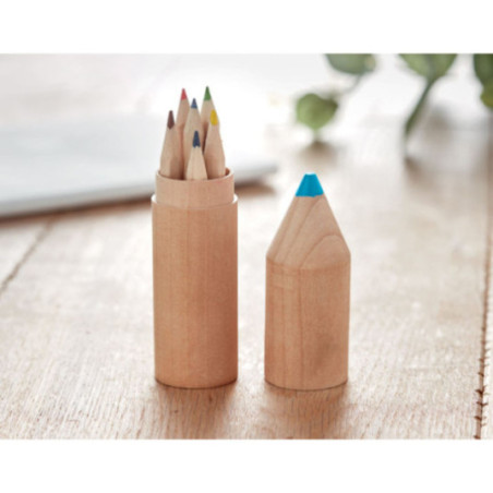 6 crayons en bois Petit Coloret 
