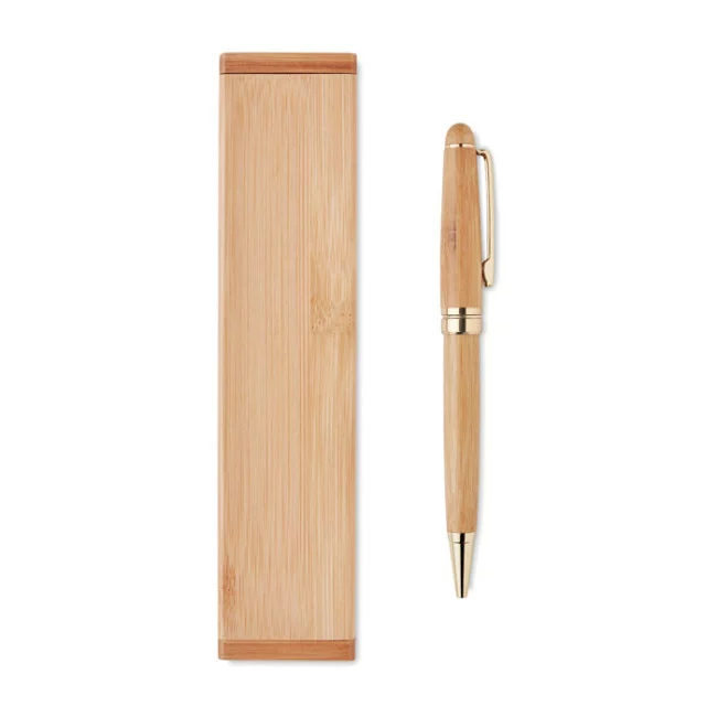 Coffret stylo bambou personnalisable ETNA 