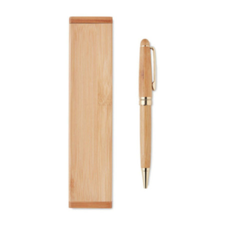 Coffret stylo bambou personnalisable ETNA 