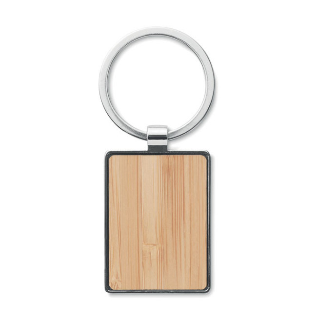 Porte-clés Bambou & métal rectangulaire BENDIGO 