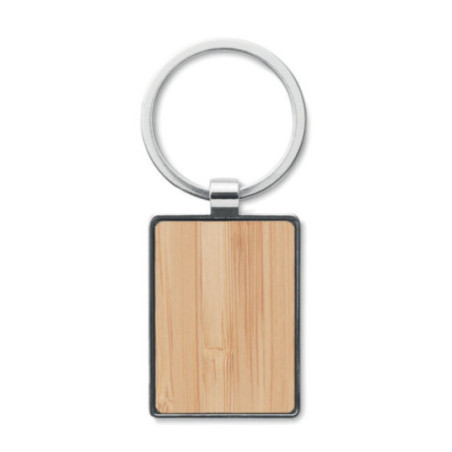 Porte-clés Bambou & métal rectangulaire BENDIGO 