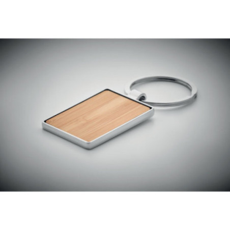 Porte-clés Bambou & métal rectangulaire BENDIGO 