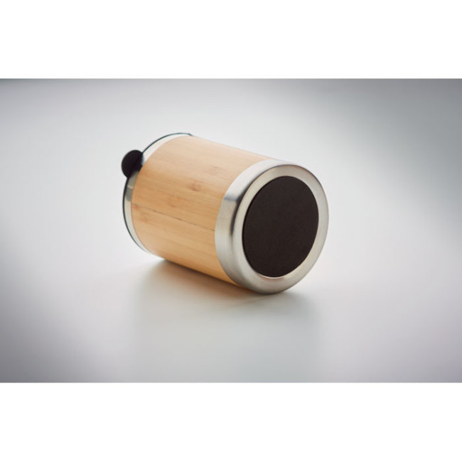 Gobelet en acier et bambou double paroi LOKKA 250 ml 
