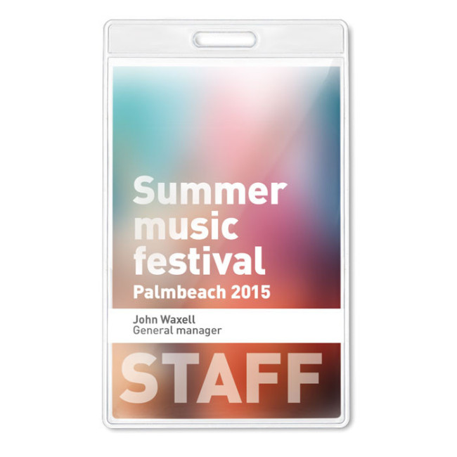 Porte Badge Personnalisable Souple Vertical A7 