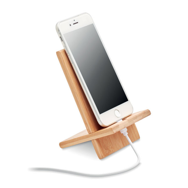Support de téléphone publicitaire en bambou WHIPPY 