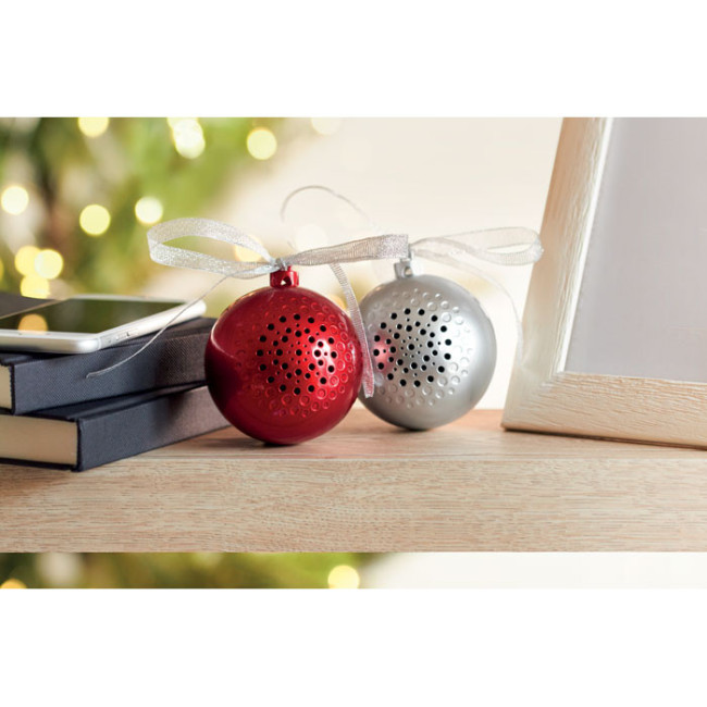 Boule de Noel enceinte publicitaire 