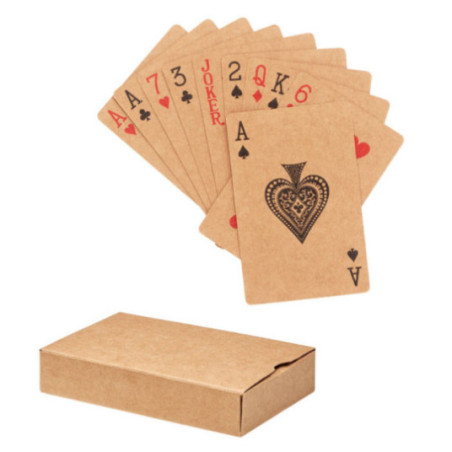 Jeu de 54 cartes publicitaire en papier recyclé 