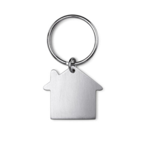 Porte-clés publicitaire House métal mat 