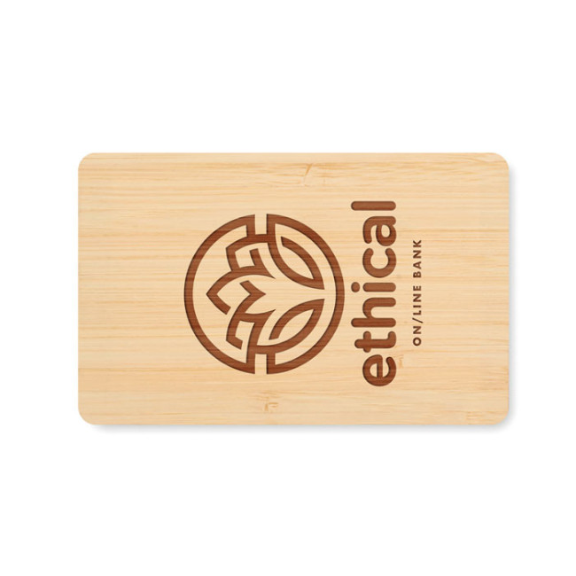 Carte anti-RFID personnalisée bambou Custos 