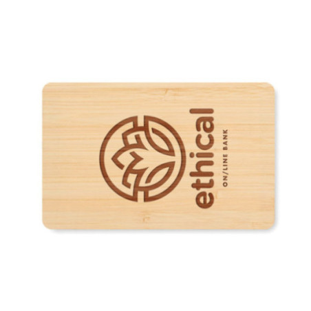 Carte anti-RFID personnalisée bambou Custos 