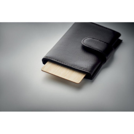 Carte anti-RFID personnalisée bambou Custos 