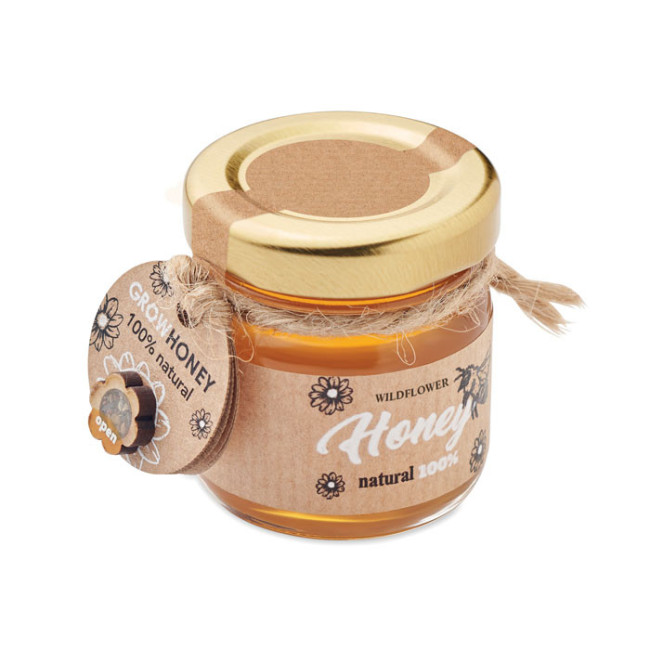 Pot de miel de fleurs publicitaire Bumle 