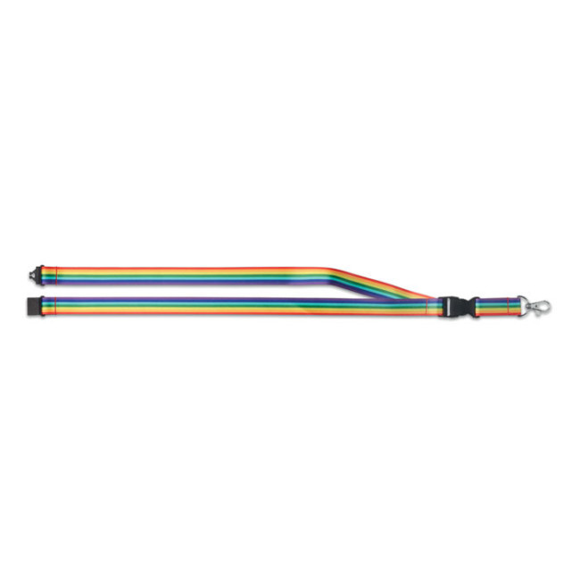 Tour de cou publicitaire en Rpet Bowyard Rainbow 
