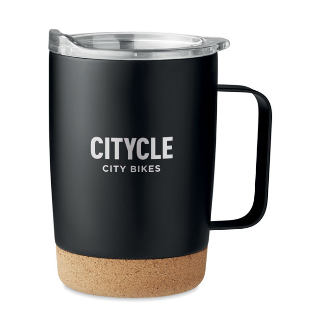 Mug en acier et liège publicitaire Ruby 300 ml 