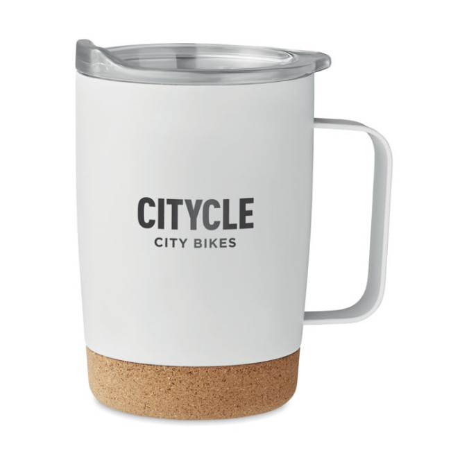 Mug en acier et liège publicitaire Ruby 300 ml 