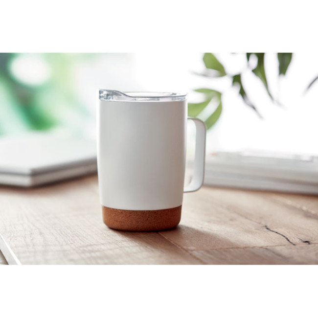 Mug en acier et liège publicitaire Ruby 300 ml 