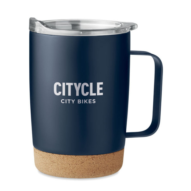 Mug en acier et liège publicitaire Ruby 300 ml 