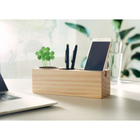 Support de bureau avec graines de trèfle Thila 
