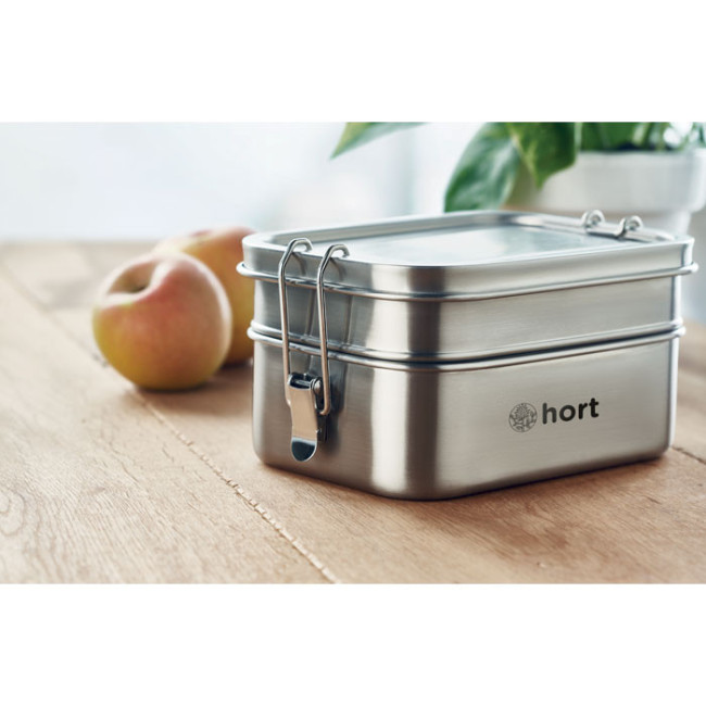 Lunch box acier personnalisable double 