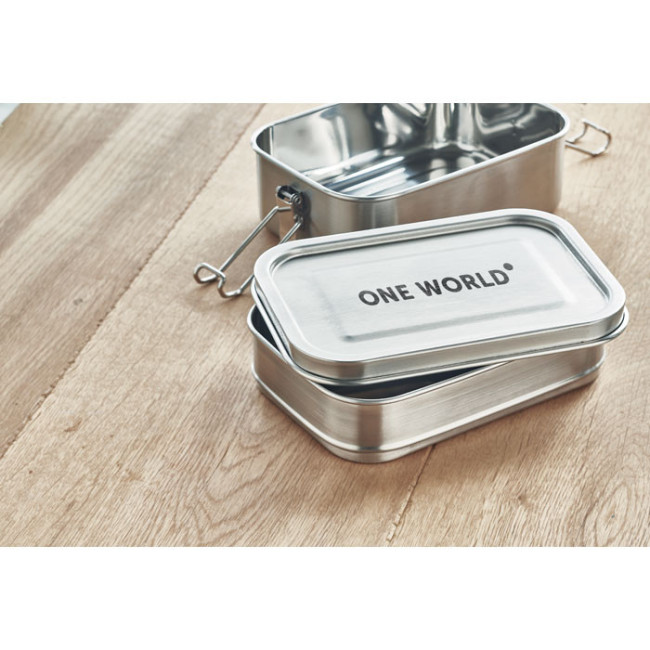 Lunch box acier personnalisable double 