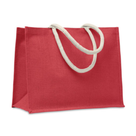 Sac de plage publicitaire en jute Aura 