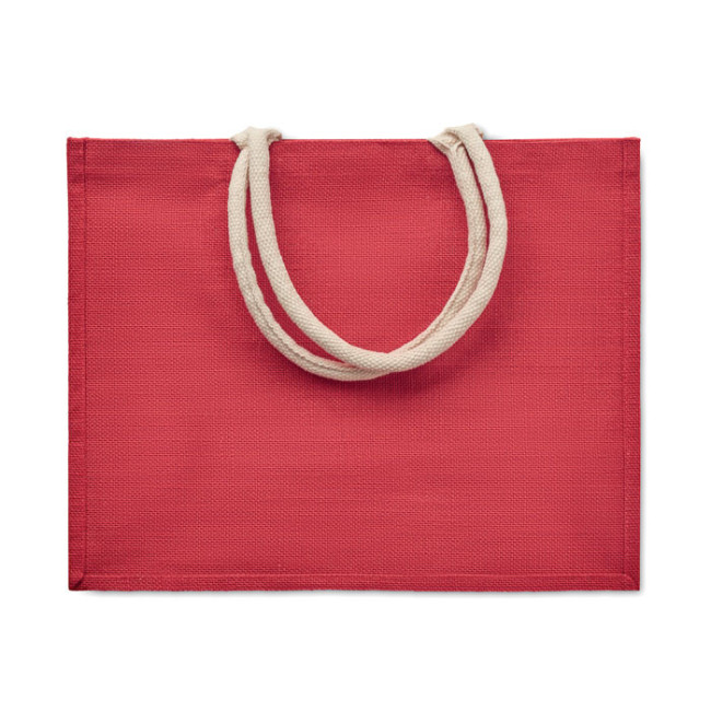 Sac de plage publicitaire en jute Aura 