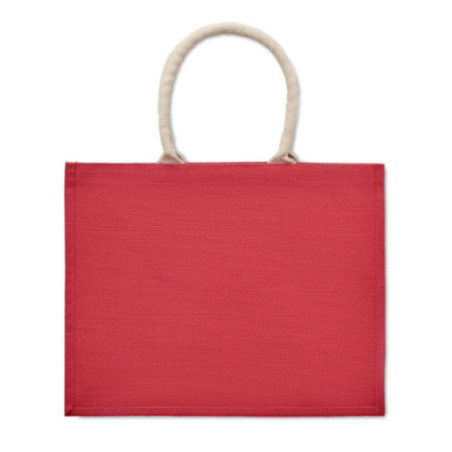 Sac de plage publicitaire en jute Aura 