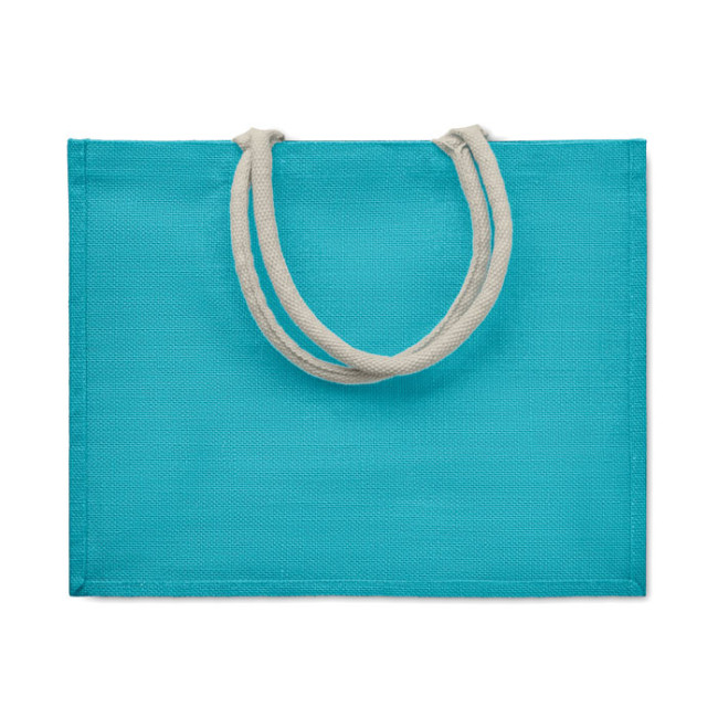 Sac de plage publicitaire en jute Aura 