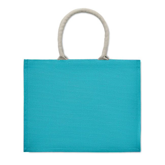 Sac de plage publicitaire en jute Aura 