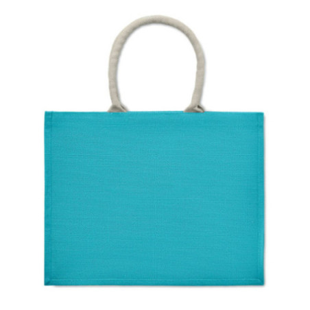 Sac de plage publicitaire en jute Aura 
