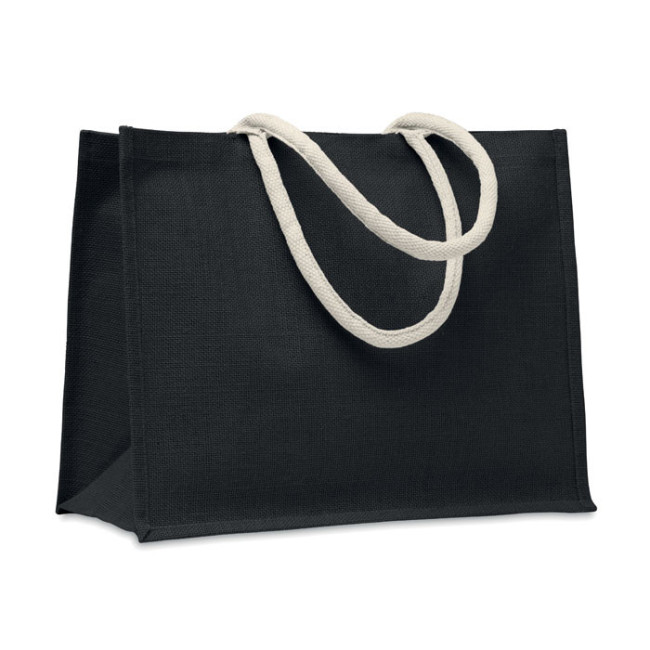 Sac de plage publicitaire en jute Aura 