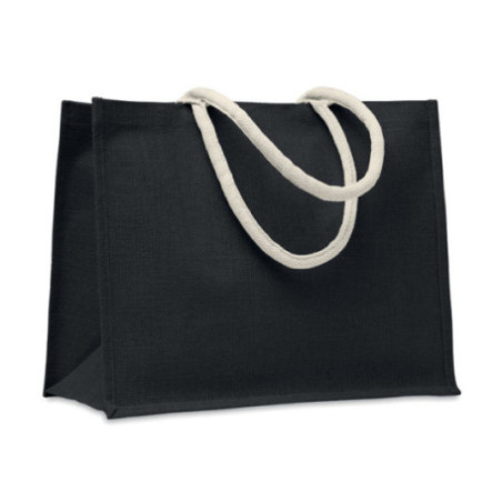 Sac de plage publicitaire en jute Aura 
