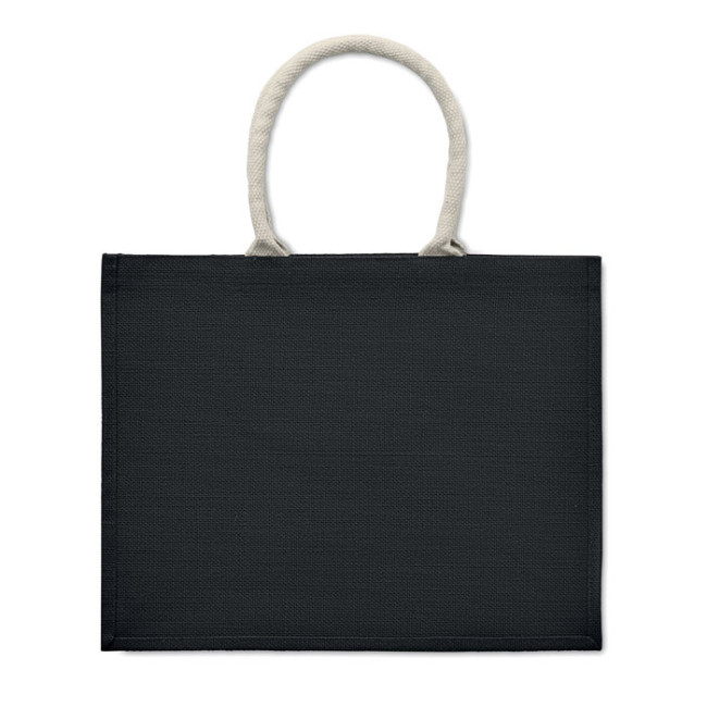 Sac de plage publicitaire en jute Aura 