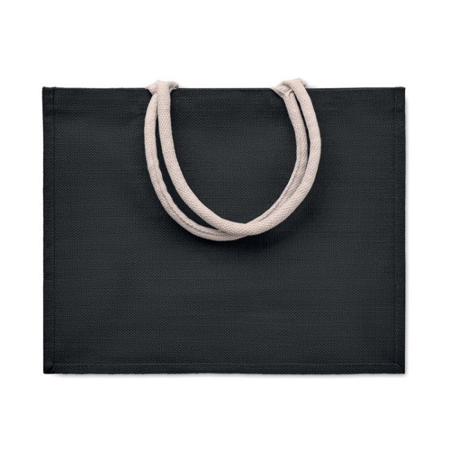 Sac de plage publicitaire en jute Aura 