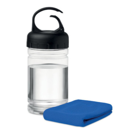 Serviette microfibre et bouteille fris 300 ml 