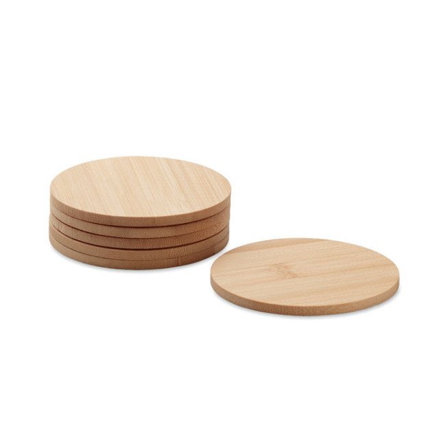 Lot de sous-verres en bambou publicitaire BAYIN 