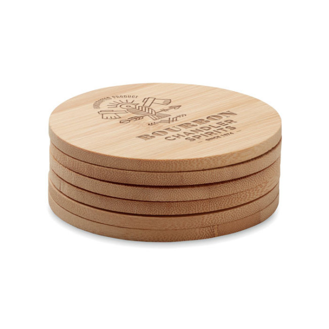 Lot de sous-verres en bambou publicitaire BAYIN 