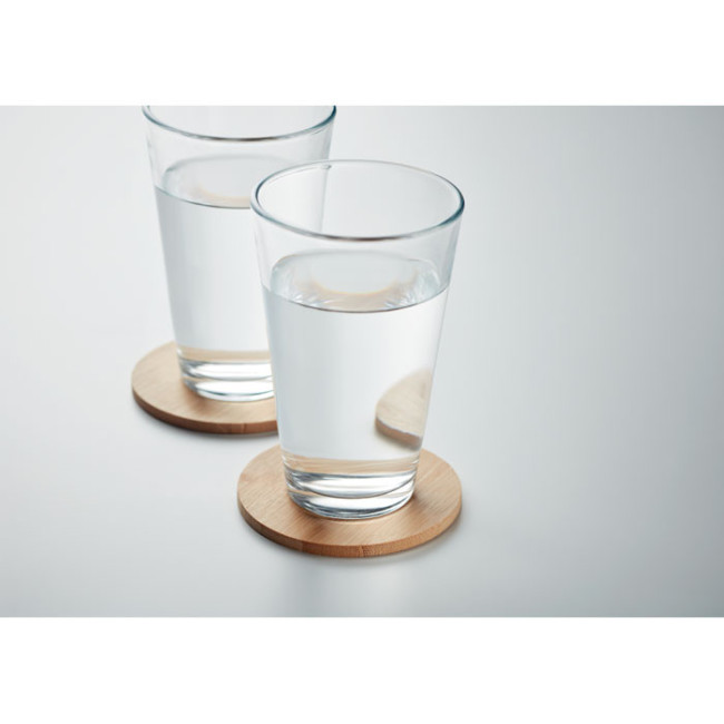 Lot de sous-verres en bambou publicitaire BAYIN 