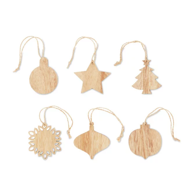 Ensemble de 6 décorations de sapin Chriset 