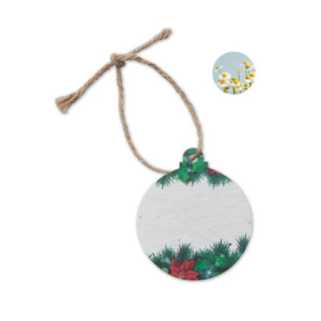 Suspension de Noël en papier ensemencé Bauseed 