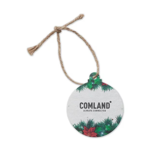 Suspension de Noël en papier ensemencé Bauseed 