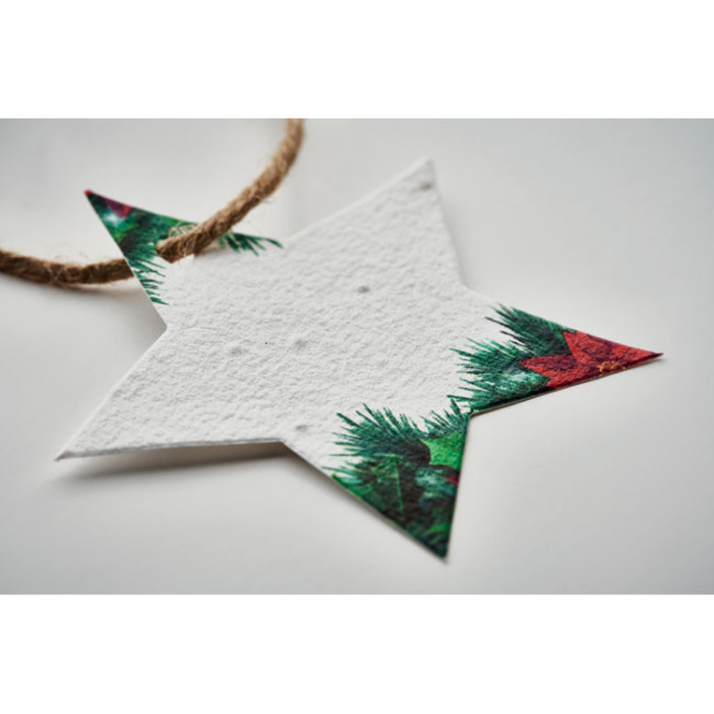 Suspension de Noël en papier ensemencé Starseed 