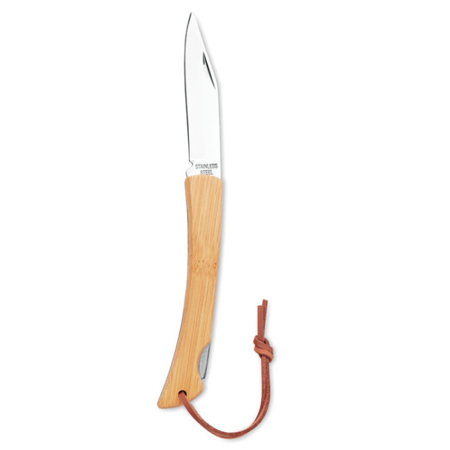 Couteau pliable publicitaire en bambou Mansan 