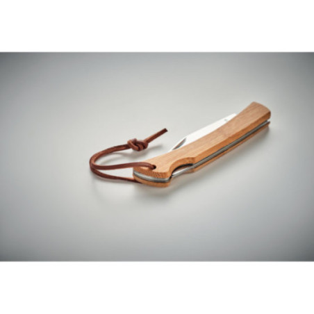 Couteau pliable publicitaire en bambou Mansan 