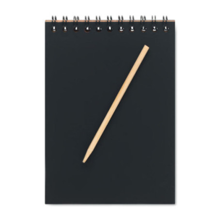 Carnet à gratter en kraft avec feuilles noires Black 