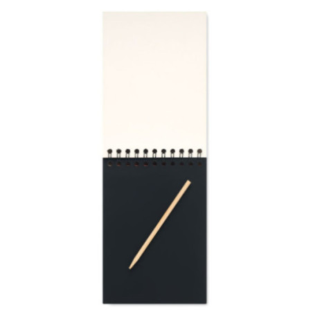 Carnet à gratter en kraft avec feuilles noires Black 