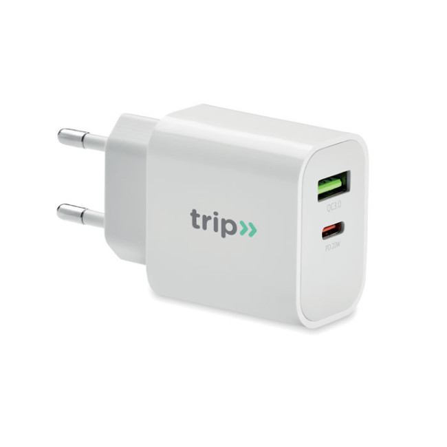 Chargeur rapide Européen 2 en 1 PORT 