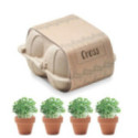 Lot de 4 pots en terre cuite Cress 